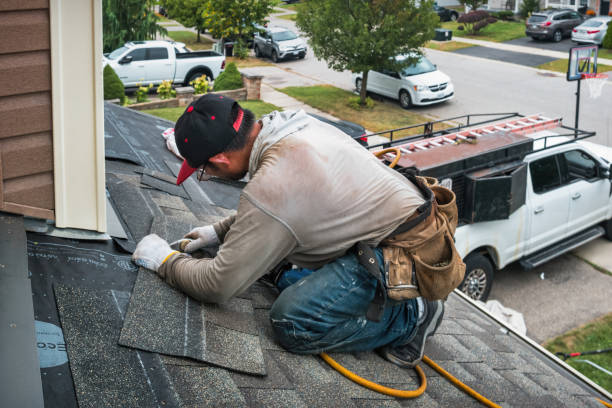 Professional Metal Roofing technician working in Old Town, ME